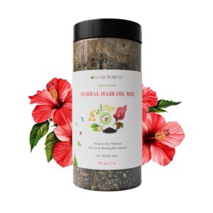 LuxePureva Herbal Hair Oil Mix | Herbs For Hair Growth