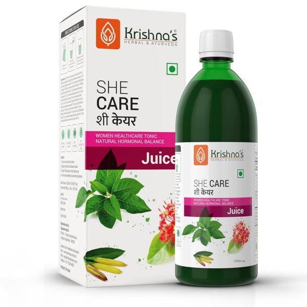 KRISHNA'S HERBAL & AYURVEDA She Care Juice 1000ml, Herbal Supplement for Hormonal Balance